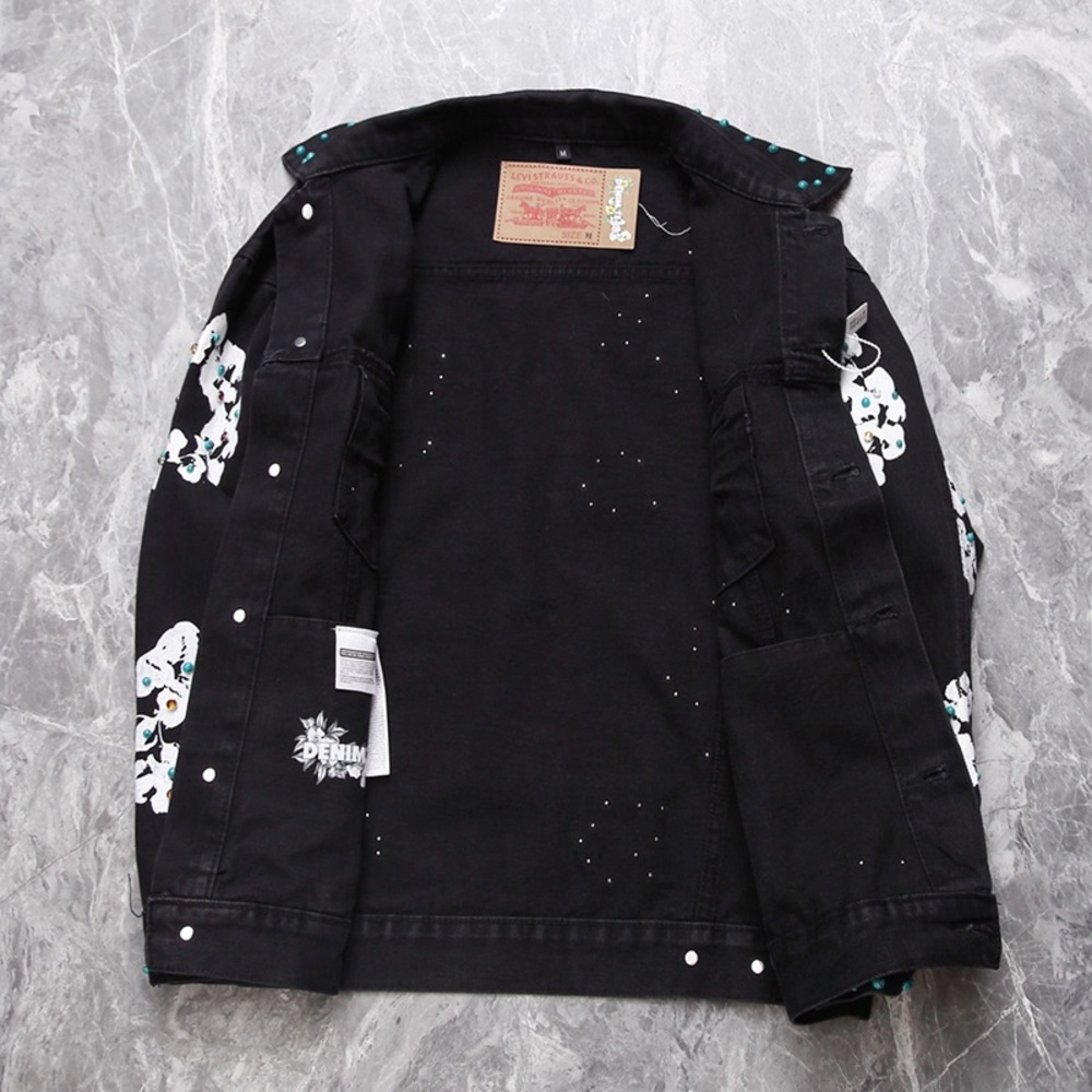 Denim Tears × Levi's Floral Black Denim Jacket - Picture 3 of 8